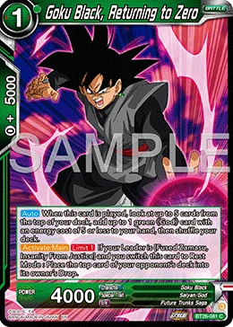 Goku Black, Returning to Zero BT26-081 card