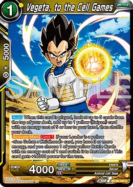 Vegeta, to the Cell Games BT26-104 card