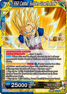 SS2 Cabba, Sudden Growth Anew BT26-137 card