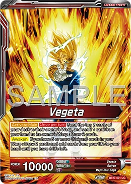 Vegeta BT27-001 Dragon Ball Masters card, Release Event