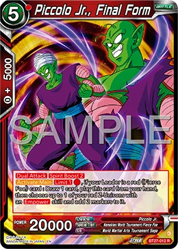 Piccolo Jr., Final Form BT27-012 Dragon Ball Masters card