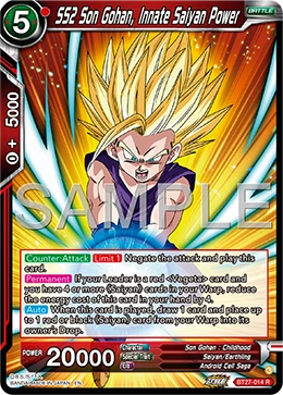 SS2 Son Gohan, Innate Saiyan Power BT27-014 card