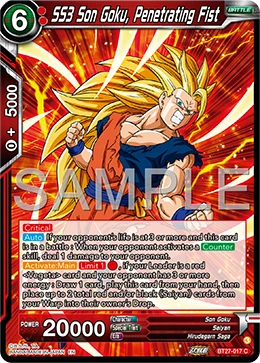 SS3 Son Goku, Penetrating Fist BT27-017 card
