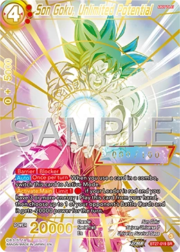 Son Goku, Unlimited Potential BT27-019 Dragon Ball Masters card, Event