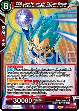 SSB Vegeta, Innate Saiyan Power BT27-020 card