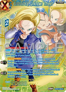 Android 18, Unknown Threat BT27-028_PR card