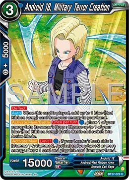 Android 18, Military Terror Creation BT27-029 card