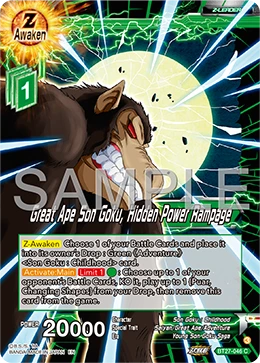 Great Ape Son Goku, Hidden Power Rampage BT27-046 card