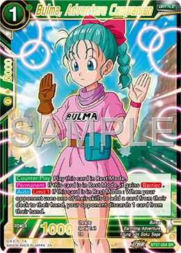 Bulma, Adventure Companion BT27-054 card