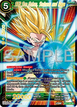SS2 Son Gohan, Sadness and Rage BT27-059 Dragon Ball Masters card