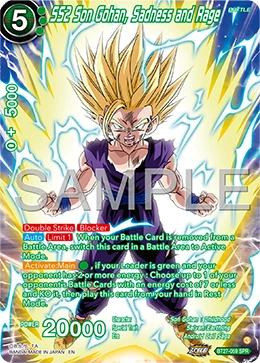 SS2 Son Gohan, Sadness and Rage BT27-059_SPR card