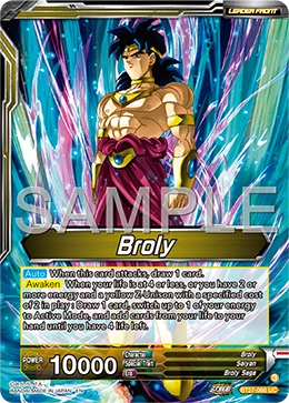 Broly BT27-066 Dragon Ball Masters card, Promo
