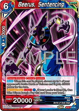 Beerus, Sentencing BT27-114 Dragon Ball Masters card