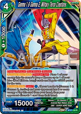 Gamma 1 & Gamma 2, Military Terror Creations BT27-134 card