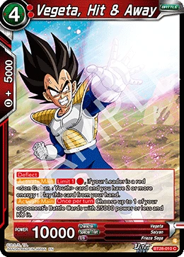 Vegeta, Hit & Away BT28-010 card