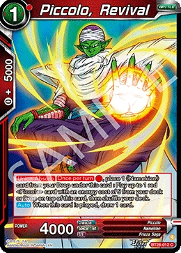 Piccolo, Revival BT28-012 Dragon Ball Masters card