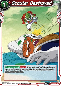 Scouter Destroyed BT28-023 Dragon Ball Masters card, Promo