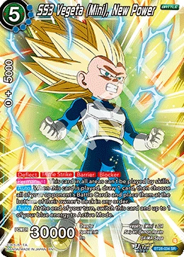 SS3 Vegeta (Mini), New Power BT28-034 card