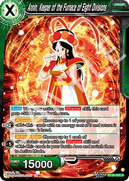 Annin, Keeper of the Furnace of Eight Divisions BT28-058 Dragon Ball Masters card