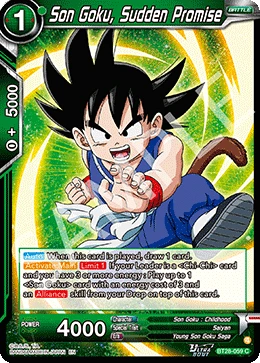 Son Goku, Sudden Promise BT28-059 Dragon Ball Masters card