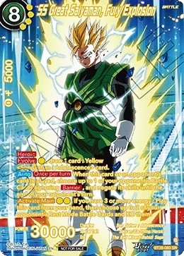 SS Great Saiyaman, Fury Explosion BT28-083 Dragon Ball Masters card, Alt Art