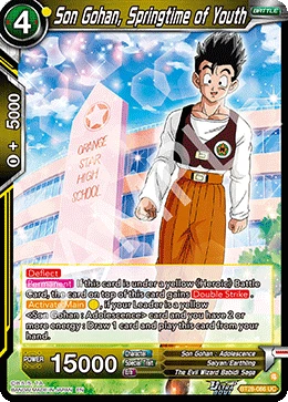 Son Gohan, Springtime of Youth BT28-086 card