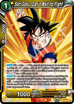 Son Goku, Can’t Wait to Fight BT28-093 card
