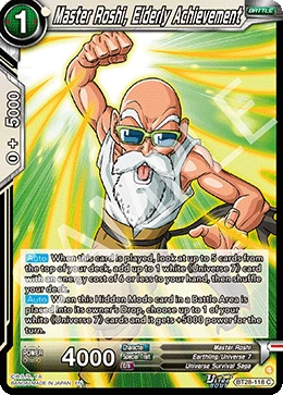 Master Roshi, Elderly Achievement BT28-118 card