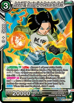 Android 17, Teaming Up to Protect the Earth BT28-121 card