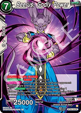 Beerus, Godly Power BT28-124 card