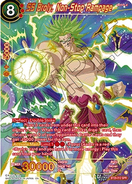 SS Broly, Non-Stop Rampage BT29-012 Dragon Ball Masters card