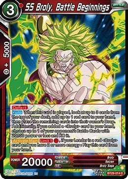 SS Broly, Battle Beginnings BT29-014 card