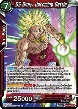 SS Broly, Upcoming Battle BT29-018 card
