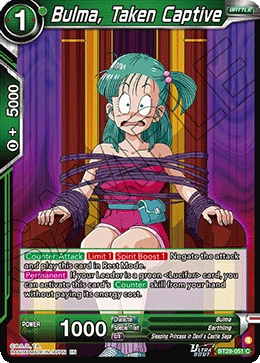Bulma, Taken Captive BT29-051 card