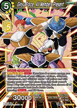 Ginyu Force, All Members Present BT29-060 card