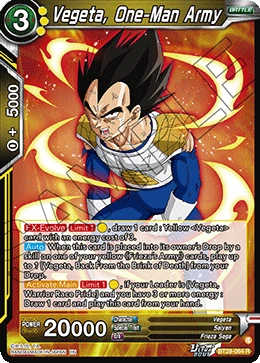 Vegeta, One-Man Army BT29-064 card