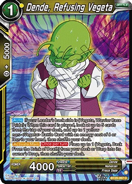 Dende, Refusing Vegeta BT29-067 Dragon Ball Masters card