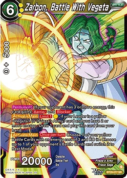 Zarbon, Battle With Vegeta BT29-077 card