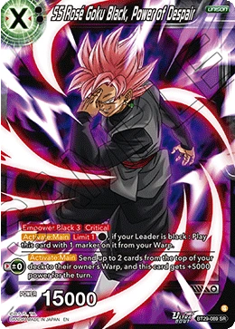SS Rosé Goku Black, Power of Despair BT29-089 card