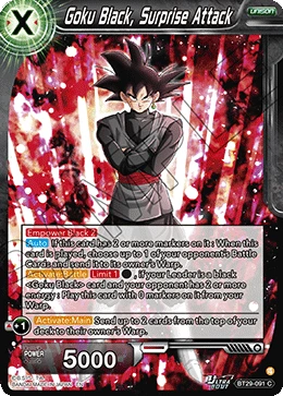 Goku Black, Surprise Attack BT29-091 card