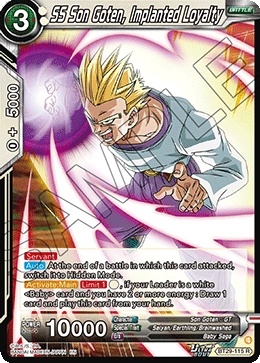 SS Son Goten, Implanted Loyalty BT29-115 card