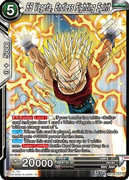 SS Vegeta, Endless Fighting Spirit BT29-117 card