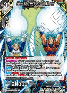 SSB Son Goku & SSB Vegeta, Battle With a God BT29-140 card