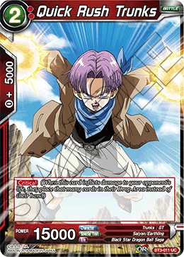 Quick Rush Trunks BT3-011 card