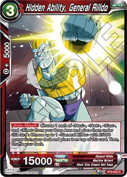 Hidden Ability, General Rilldo BT3-020 card