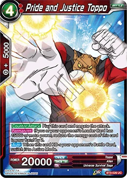 Pride and Justice Toppo BT3-026 card
