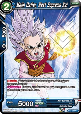 Majin Defier, West Supreme Kai BT3-039 card
