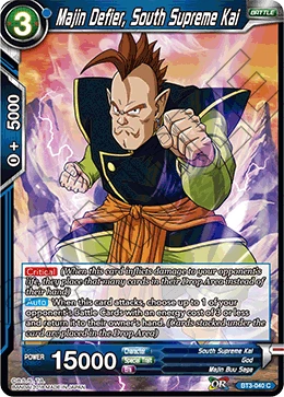 Majin Defier, South Supreme Kai BT3-040 card