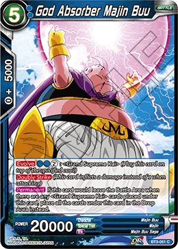 God Absorber Majin Buu BT3-051 card