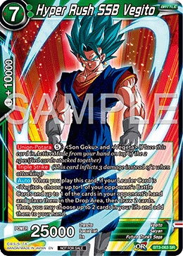 Hyper Rush SSB Vegito BT3-063_PR card